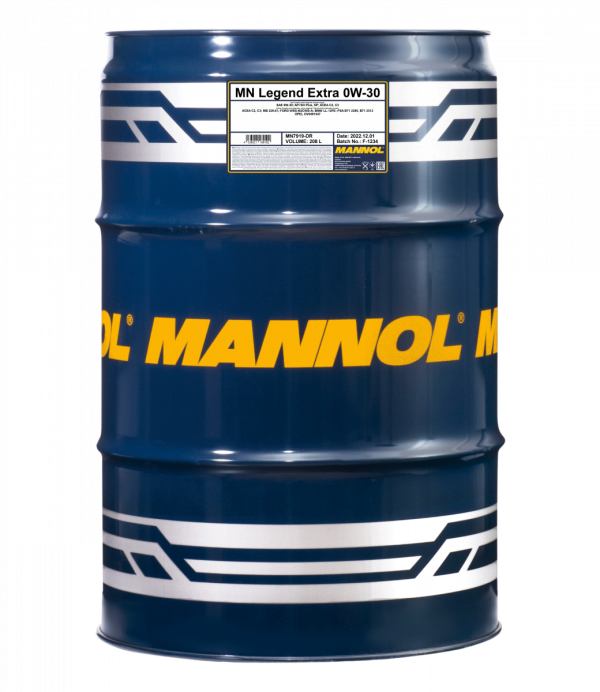 Mannol 7919 Legend Extra 0W30 C2/C3 Fully Synthetic - 208L Barrel