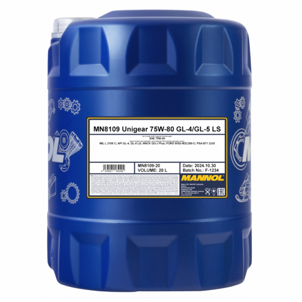 MANNOL 8109 Unigear 75W-80 GL-4/GL-5 LS 20L
