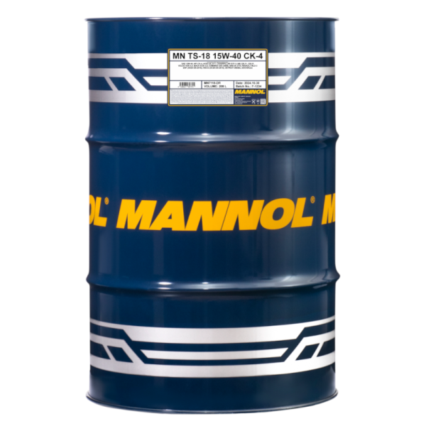 Mannol 7118 TS-18 15W40 CK-4 208L Barrel