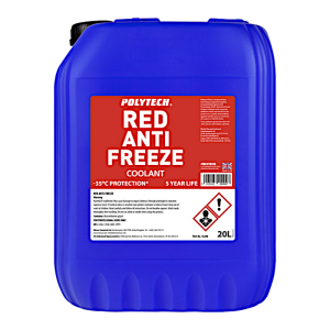 Polytech Concentrated Red Antifreeze and Coolant - 1022 - 20L - 5 Yr life