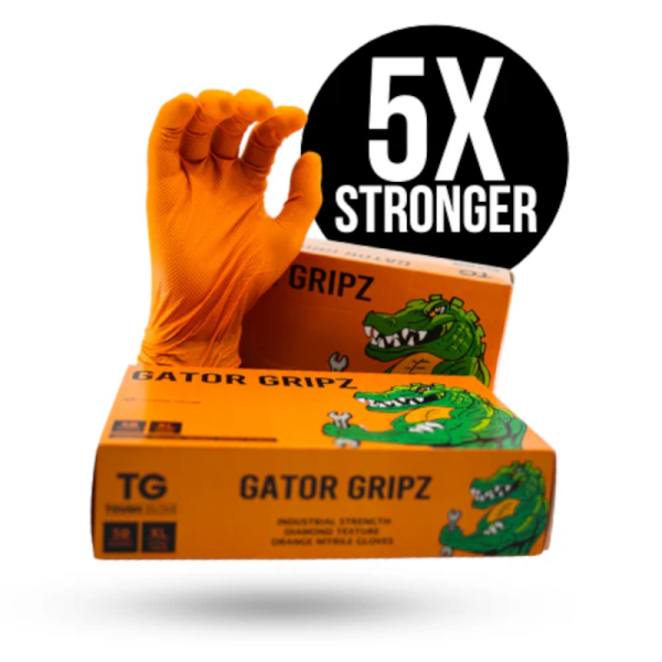 Tough Glove Gator Grip - Size Medium (10 BOXES)