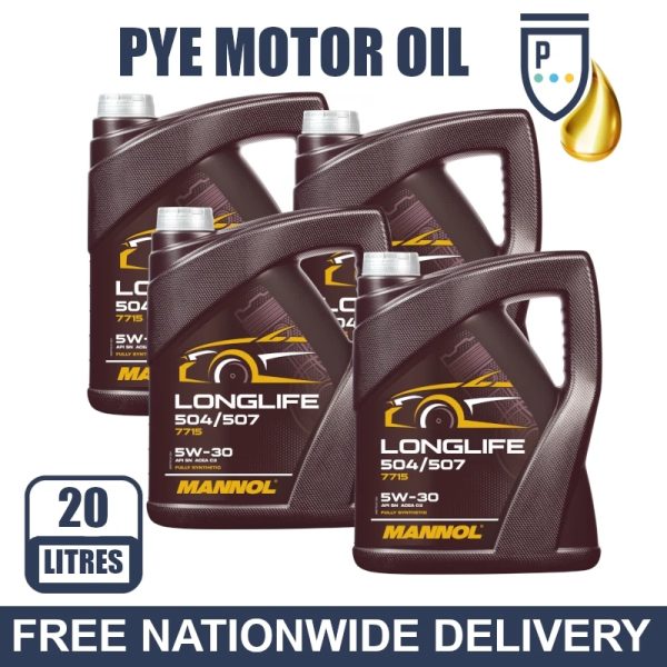 MANNOL 7715- 5W30 C3 - VW504/507 - FULLY SYNTHETIC - 4X 5 LITRE