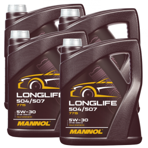 MN7715-5 (4X5L)-WEBNEW MANNOL 7715- 5W30 C3 - VW504/507 - FULLY SYNTHETIC - CASE 4X 5 LITRE
