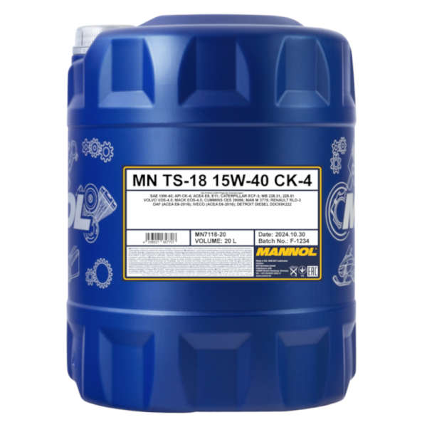 Mannol 7118 TS-18 15W40 CK-4 20L