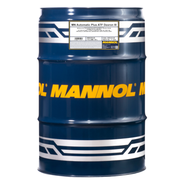 Mannol 8206 Automatic Plus ATF Dexron III / Dexron 3 60L Barrel