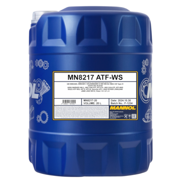Mannol 8217 ATF-WS  JWS 3309/3324 Transmission / Gearbox Fluid 20L