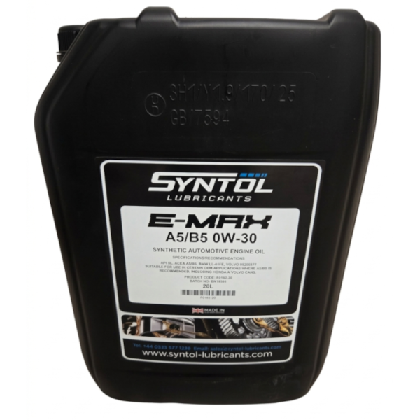 syntol emax 0w30 a5b5 Syntol E-MAX 0W30 ACEA A5/B5 Volvo 95200377 20L
