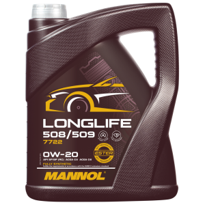 Mannol 7722 Longlife 0W20 C5 - Fully Synthetic - Vw508/509  Single 5L Bottle