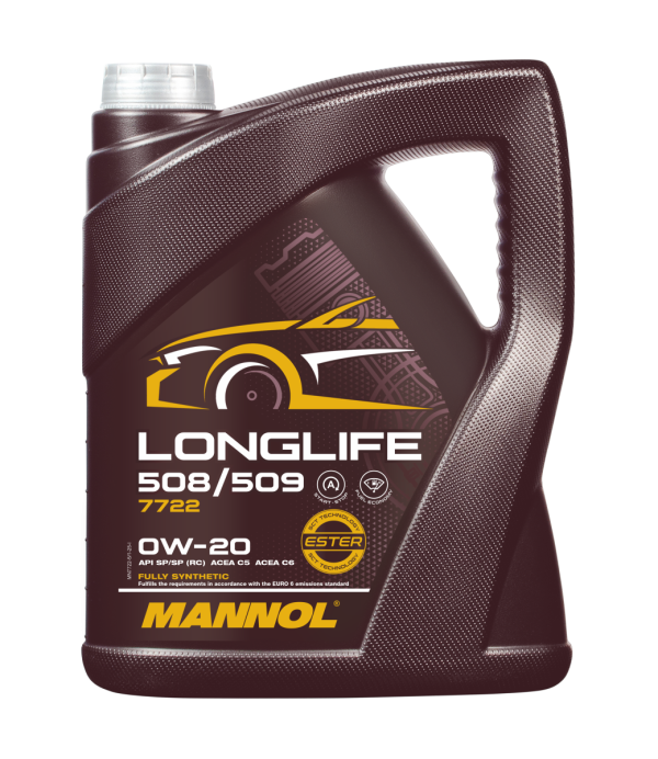 Mannol 7722 Longlife 0W20 C5 - Fully Synthetic - Vw508/509  Single 5L Bottle