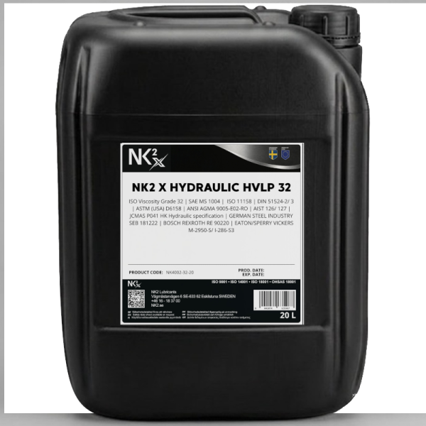 NK2101-20 NK2x (2101) Hydro Iso 32 Hydraulic Fluid - 20L Container