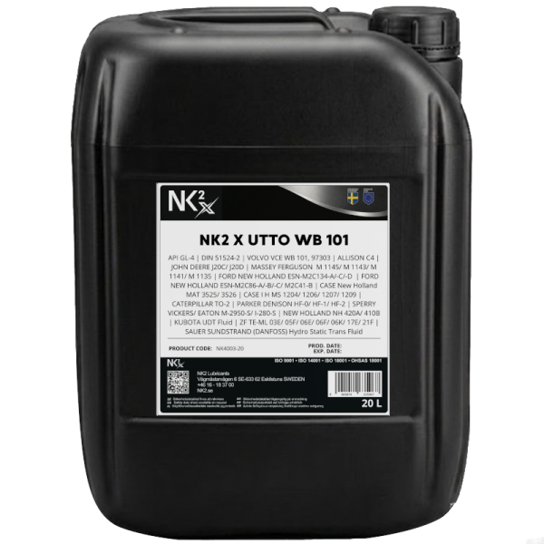 NK2701-20 NK2x (2701) Multi UTTO WB 101 SAE 10W30- 20L Container - Swedish Engineering