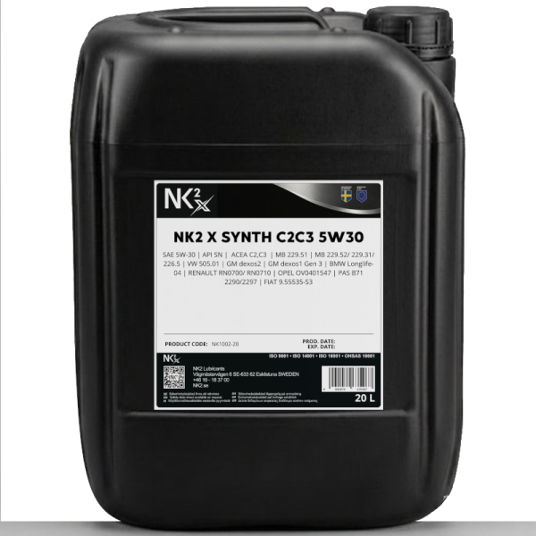 NK7908-20 NK2x (7908) Synth 5W30 C2/C3 -Dexos2 - 20L Container - Swedish Engineering