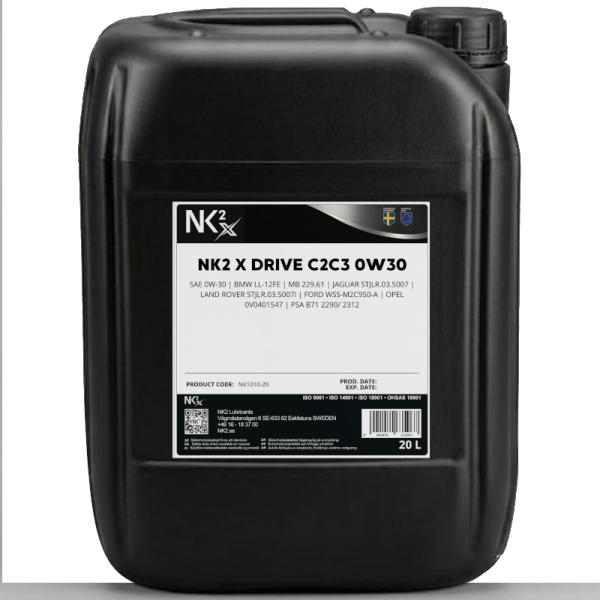NK7919-20 NK2x (7919) Synth 0w30 C2/C3 - WSS-M2C-950A/ ST JLR 03 5007 – 20L Container – Swedish Engineering.