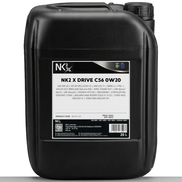 NK7921-20 NK2x (7921) Drive C56 0W20 C5 (MB 229.71) 20L Container- Swedish Engineering